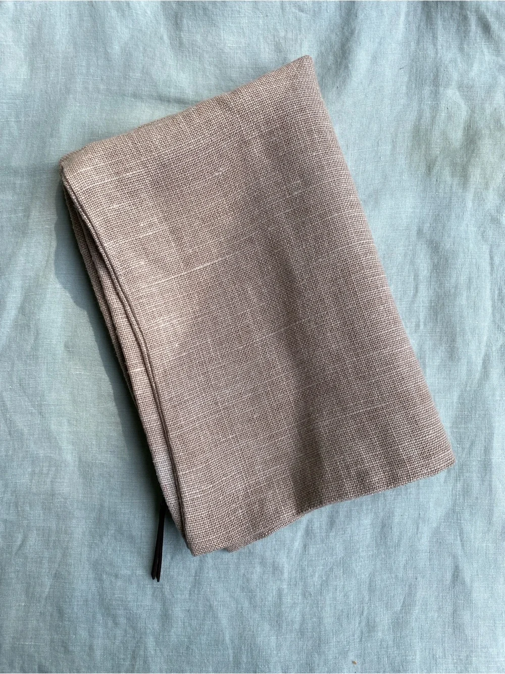 Pottery Barn Masters of Linen tan pink Belgian linen lumbar pillow cover